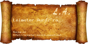 Leimeter Auróra névjegykártya